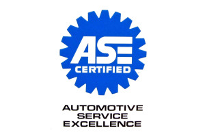 ASE Blue Seal logo for approved auto mechanics.