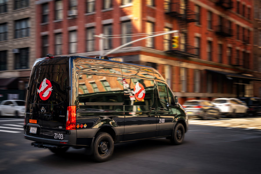 They're back! But now the Ghostbusters are in a Mercedes!